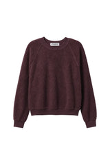Ziggy Reverse Fleece Crew Neck Sweatshirt - Cherry Laquer