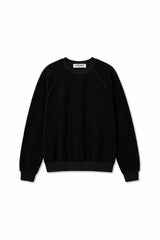 Oversized Ziggy Reverse Fleece Crew Neck Sweatshirt - True Black