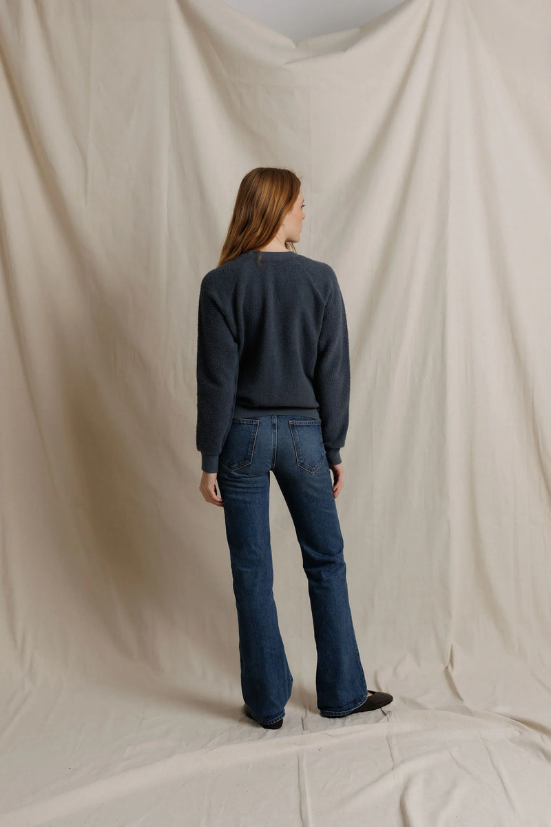 Ziggy Reverse Fleece Crewneck Sweatshirt - Turbulence