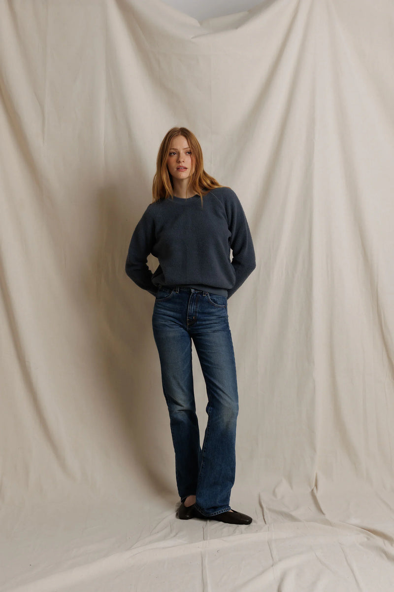 Ziggy Reverse Fleece Crewneck Sweatshirt - Turbulence
