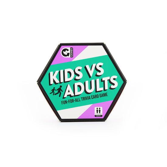 Hexagon Shaped Family Card Game Kids vs Adults
