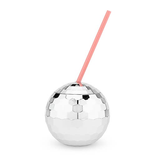 Load image into Gallery viewer, Silver Disco Ball Drink Tumblers by Blush
