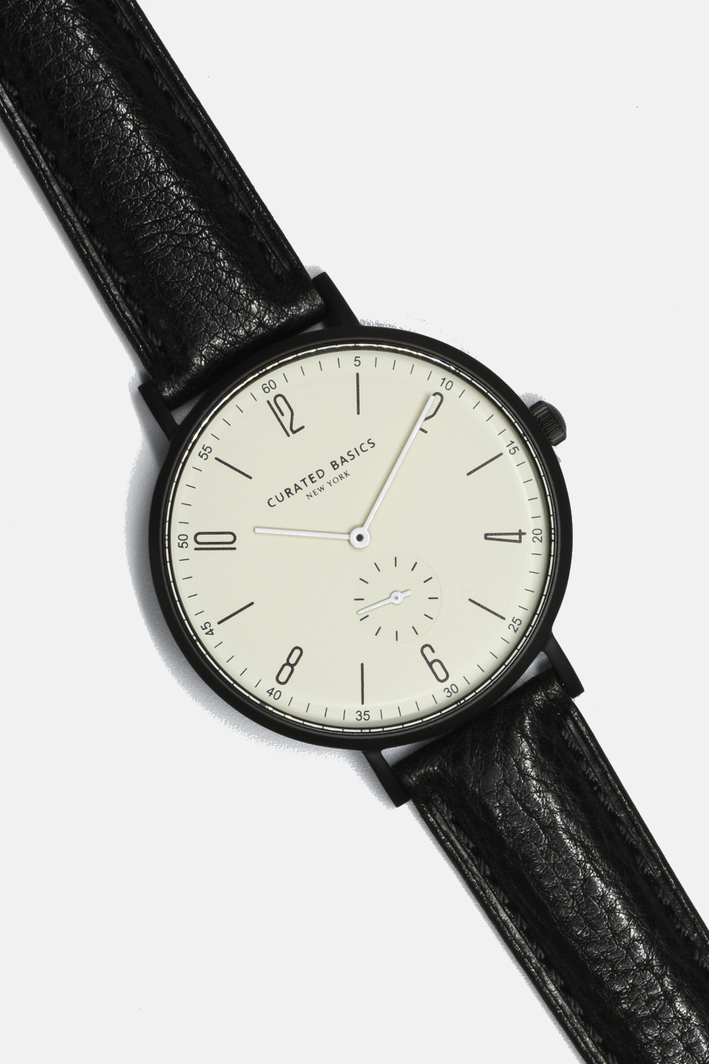 Curated Basics - The Collin Watch - Manila / Black Leather