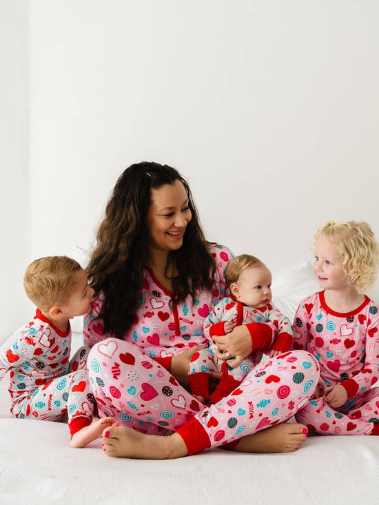 Load image into Gallery viewer, Sweet Valentine Two-Piece Bamboo Viscose Pajama Set

