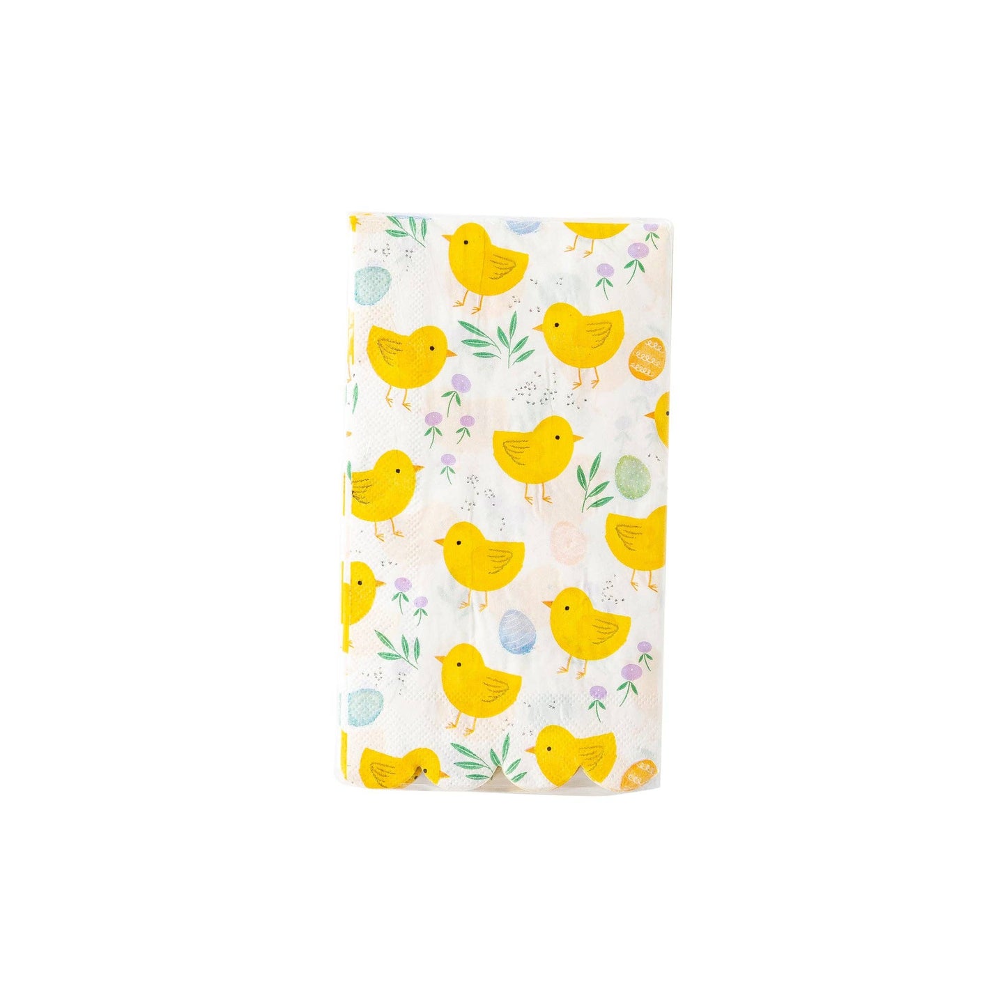 Scattered Chick Scallop Guest Towel Napkin