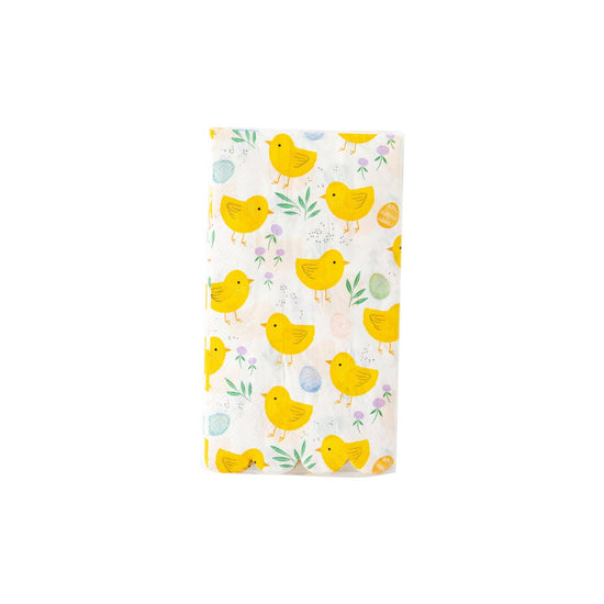 Scattered Chick Scallop Guest Towel Napkin