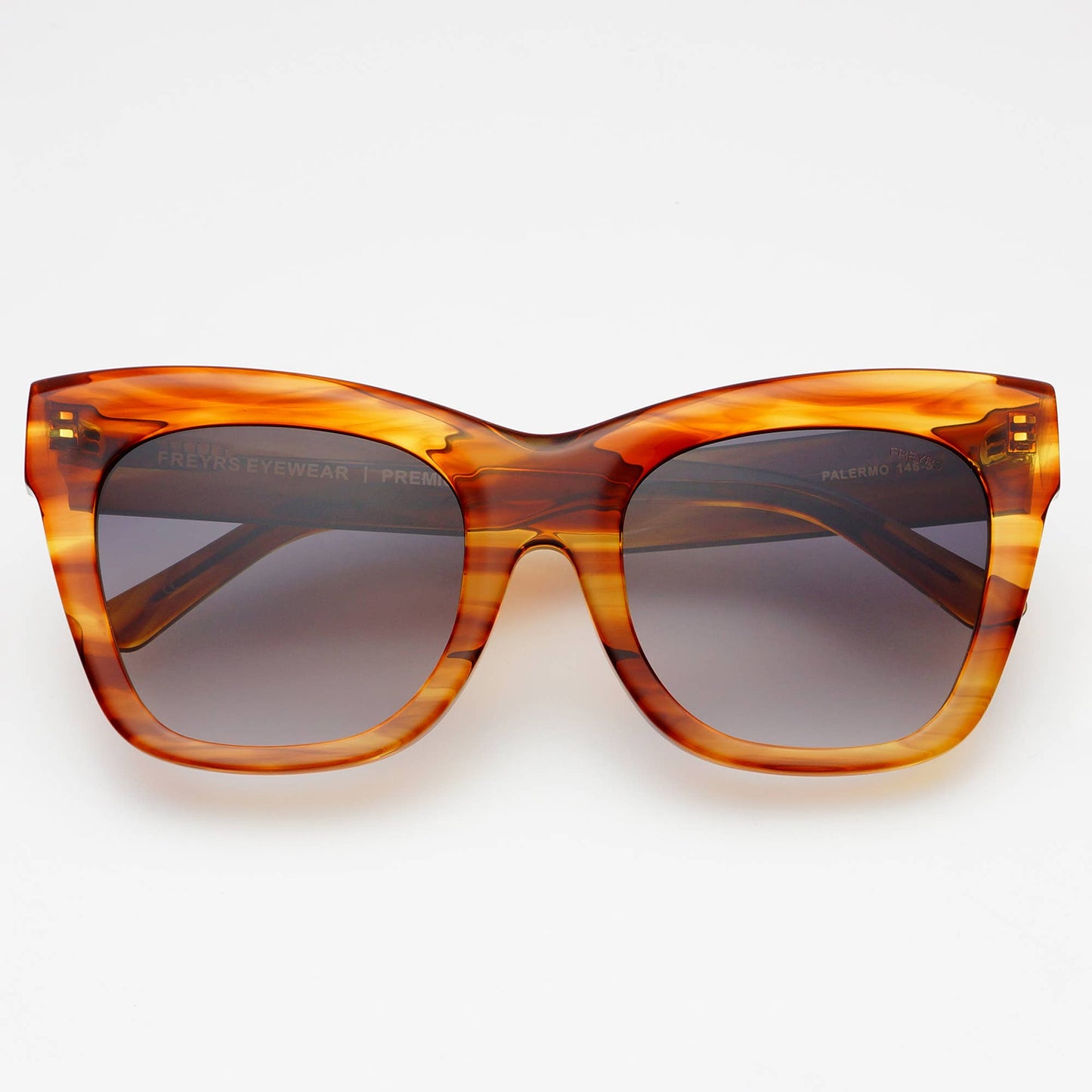 Brown Palermo Acetate Oversized Cat Eye Sunglasses