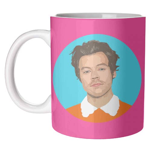 MUGS - HARRY STYLES - Neon Pink by Dolly Wolf