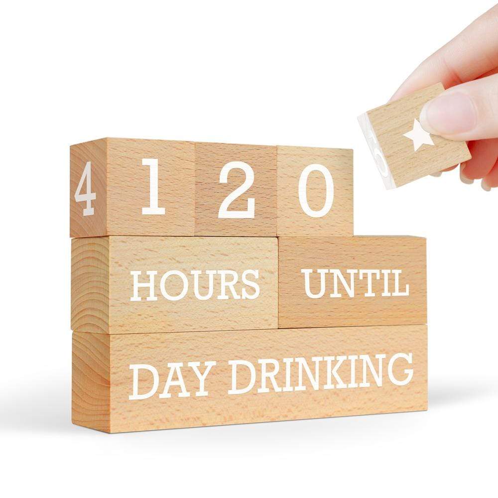 Who's Counting Wooden Countdown Blocks