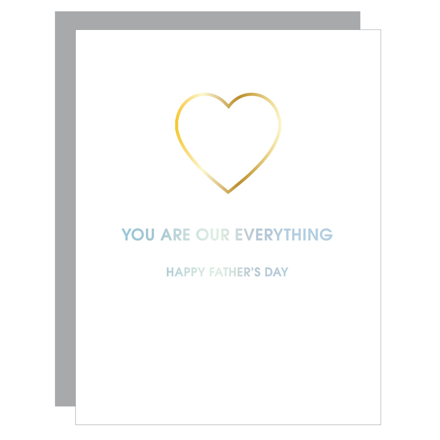 You Are Our Everything FD Heart Paper Clip Letterpress Card