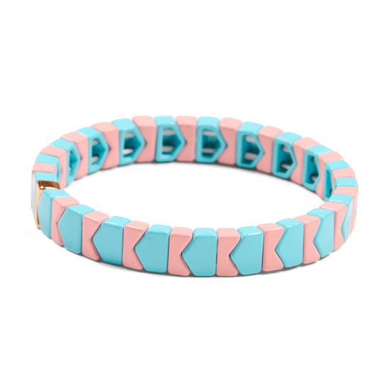Going My Way Tile Bracelet Collection,Sky Blue/Pink