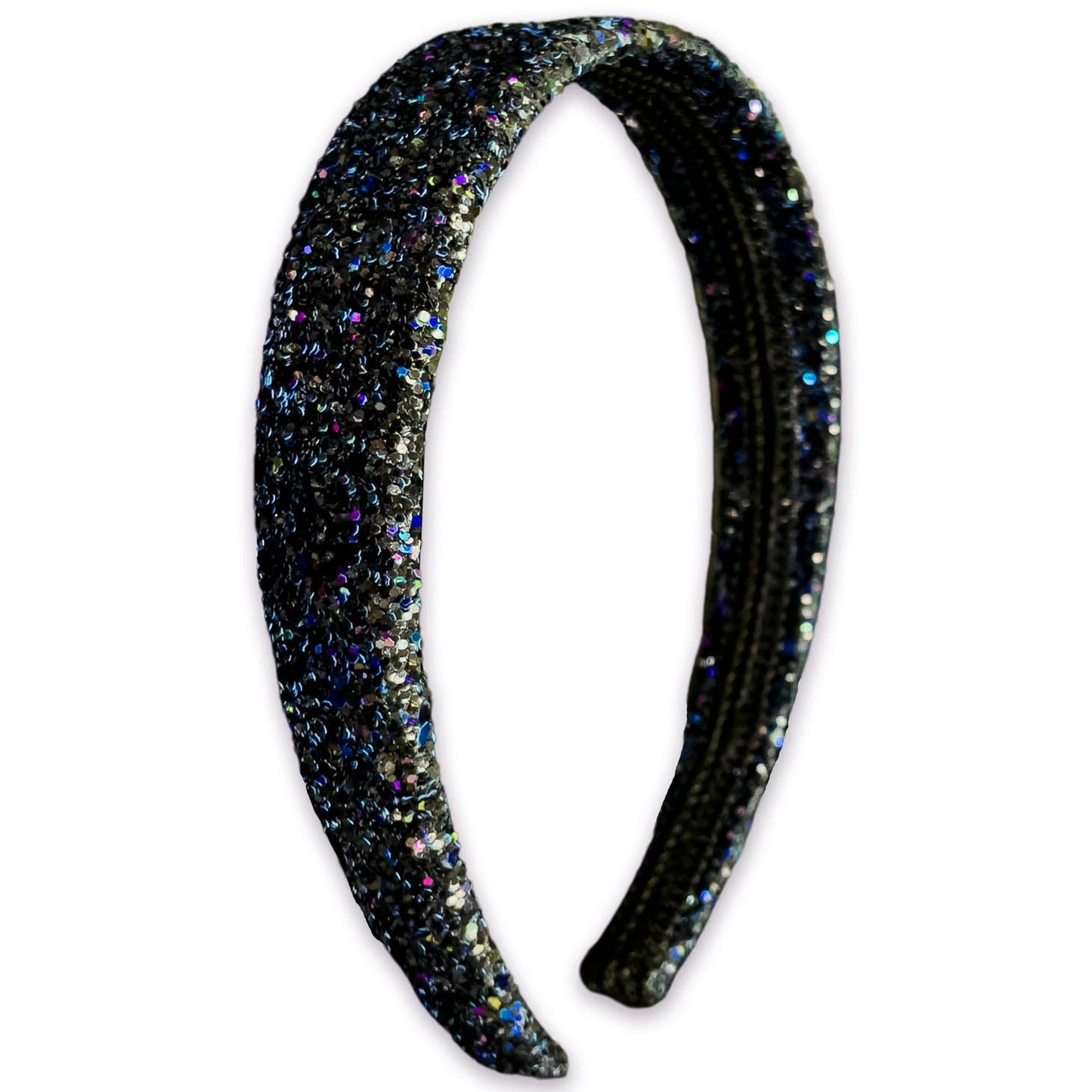 Load image into Gallery viewer, Tapered Chunky Glitter Headband Black
