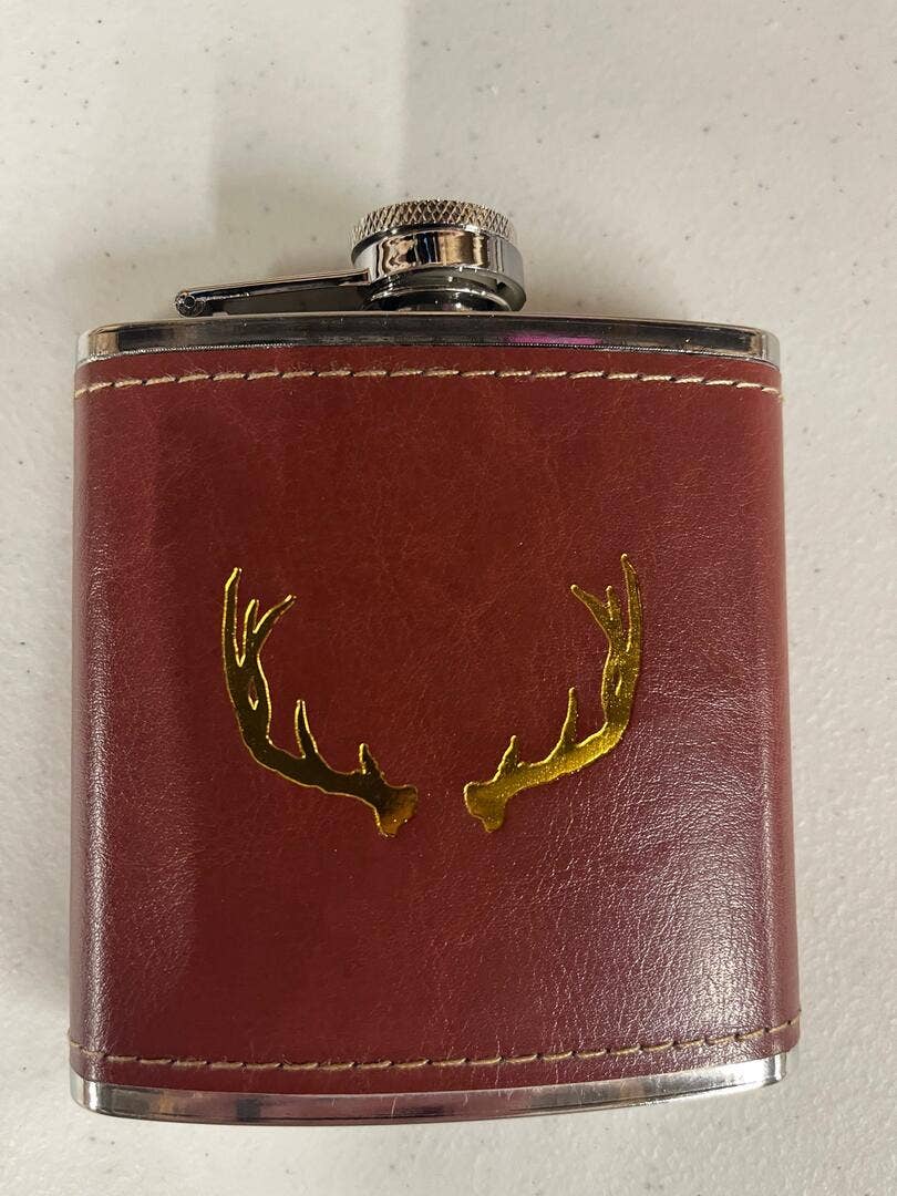 Deer Antler Flask - Red