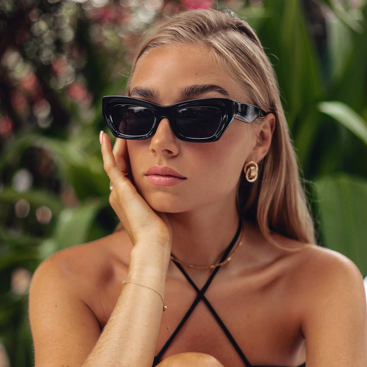 Womens Acetate Cat Eye Sunglasses