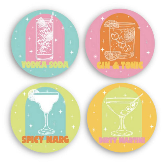 Load image into Gallery viewer, Bottoms Up Coasters (set of four)
