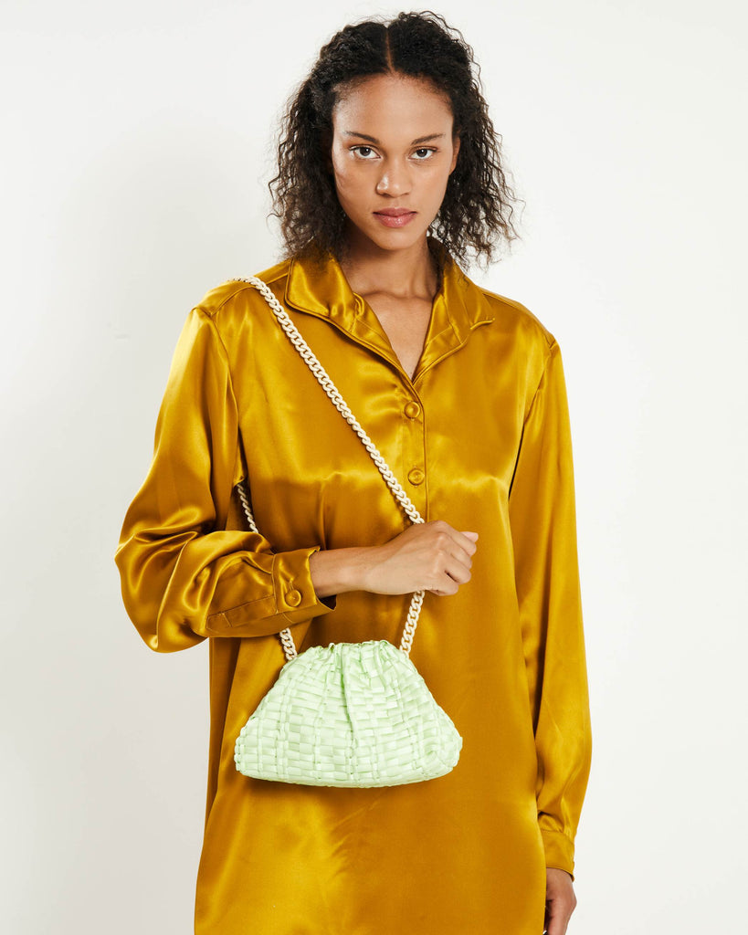 Load image into Gallery viewer, Fancy Ribbon Yellow Fluo Clutch
