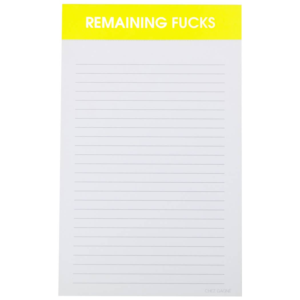 Remaining F*cks Notepad