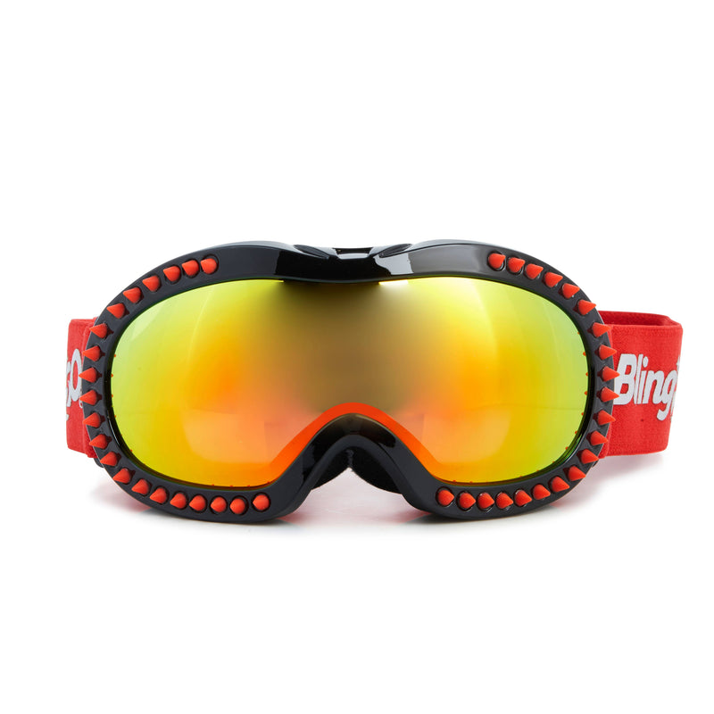 Bling2o - Ski Goggles - Black Red Spike REVO