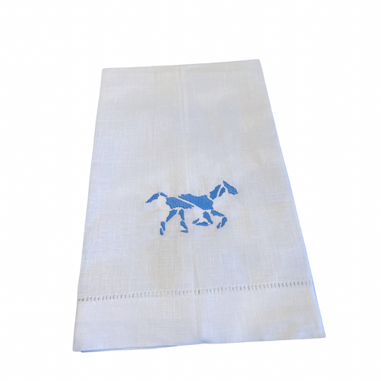 Kentucky Derby Horses Embroidered Guest Towel