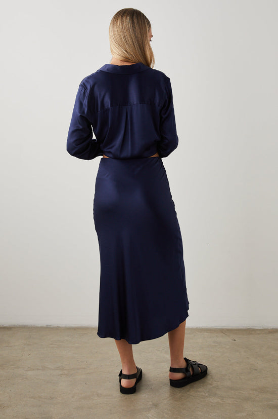 Load image into Gallery viewer, Anya Navy Skirt

