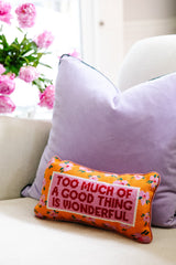 Too Much of a Good Thing Needlepoint Pillow