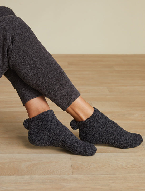 CozyChic Women's Pom Pom Ankle Socks - Carbonn