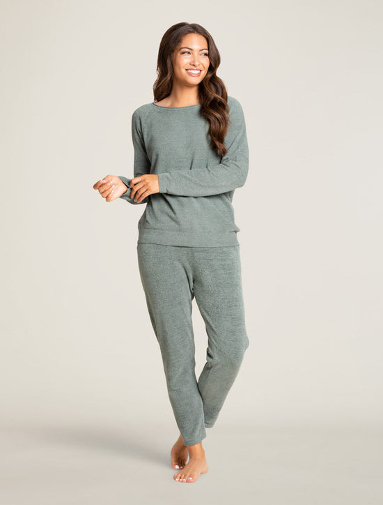CozyChic Ultra Lite Rolled Neck Pullover - Agave Green