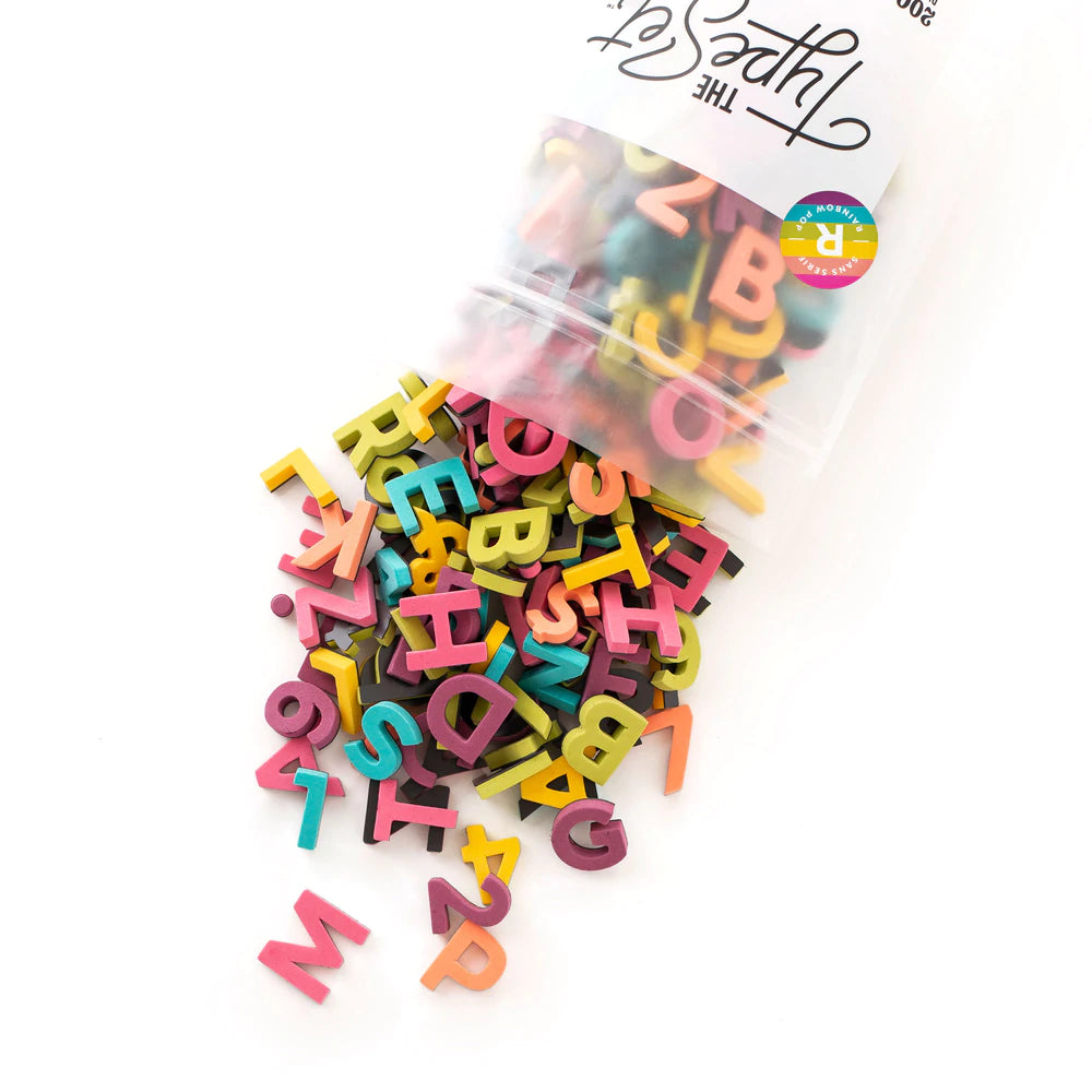 Soft Magnetic Letters 1" Sans Serif -  Rainbow Pop