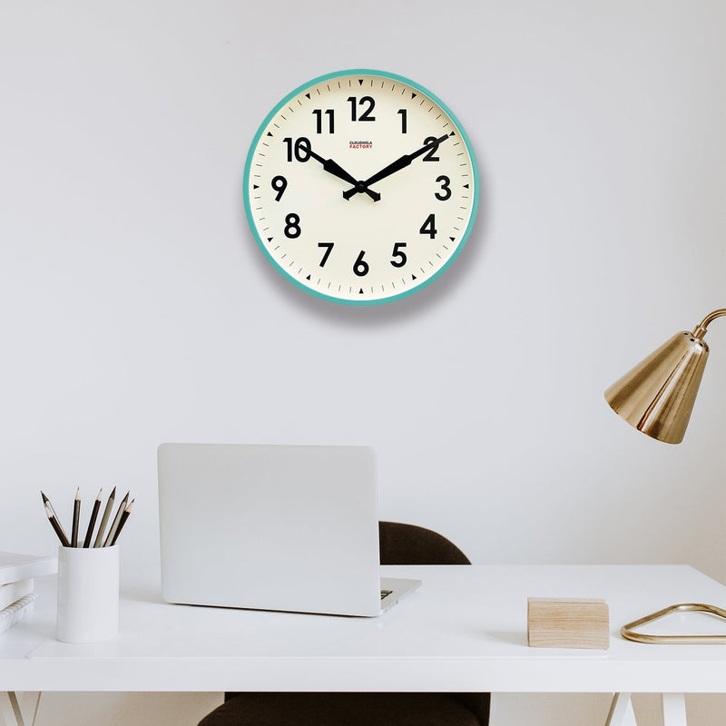 Factory XL Turquoise Wall Clock
