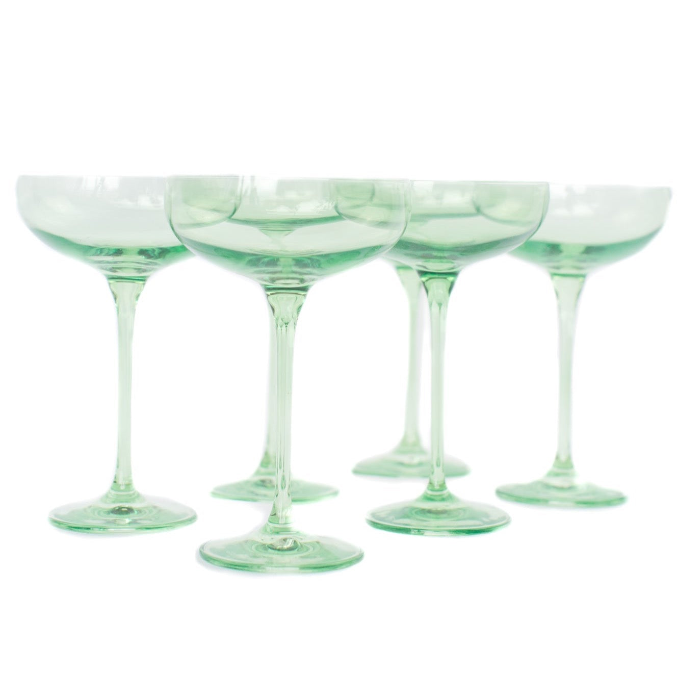 Load image into Gallery viewer, Estelle Champagne Coupe Glasses - Set of 6 - Mint
