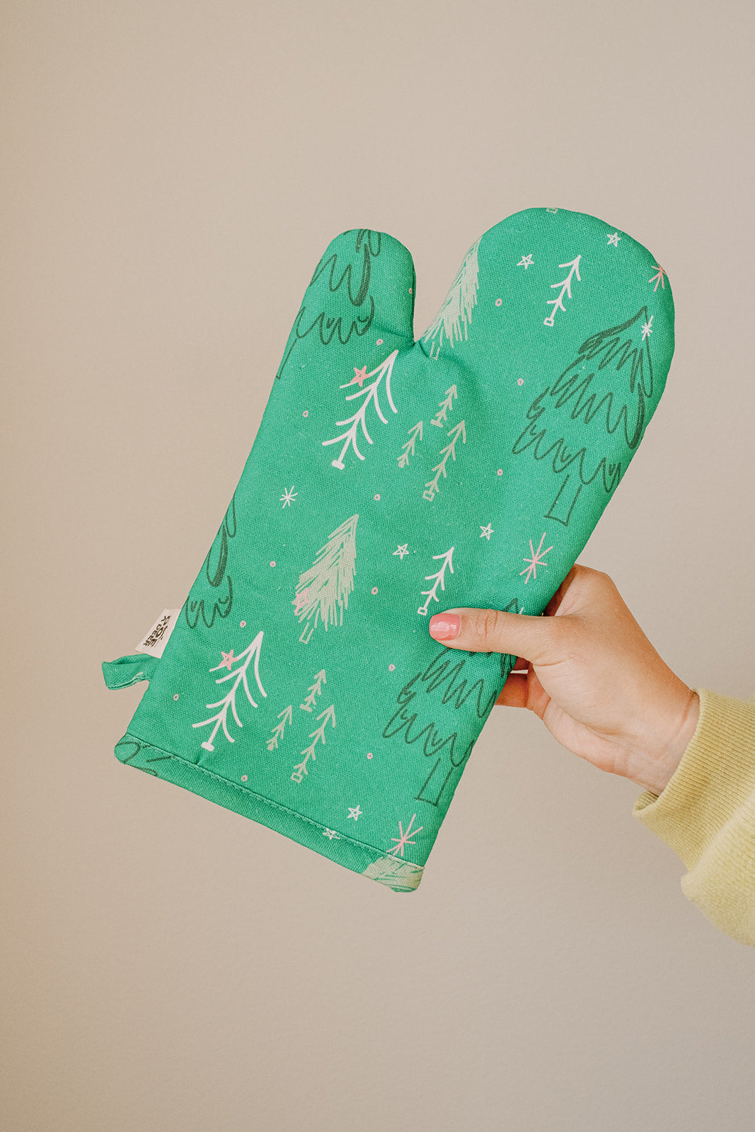 Winter Trees Holiday Oven Mitt - Cotton