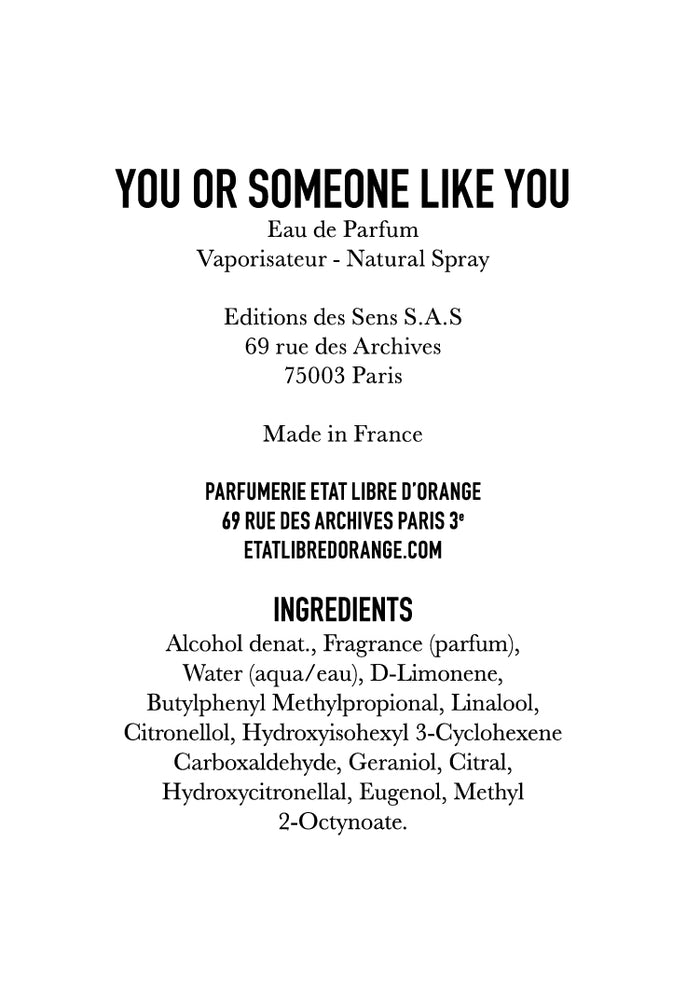 Etat Libre D'orange You or Someone Like You Details