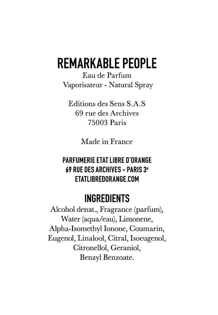 Etat Libre D'orange Remarkable People Details