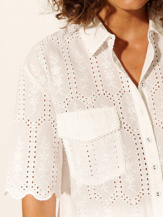 Estelle Collared Shirt - White