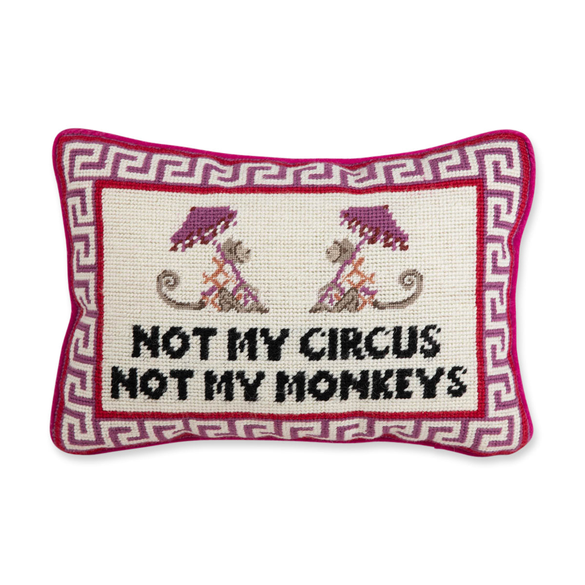 Load image into Gallery viewer, Not My Circus Needlepoint Pillow
