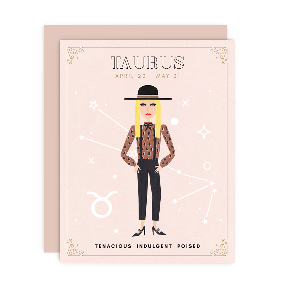 Load image into Gallery viewer, Taurus Zodiac Babe Greeting Card
