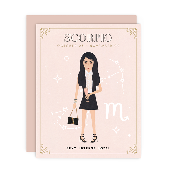 Scorpio Zodiac Babe Greeting Card