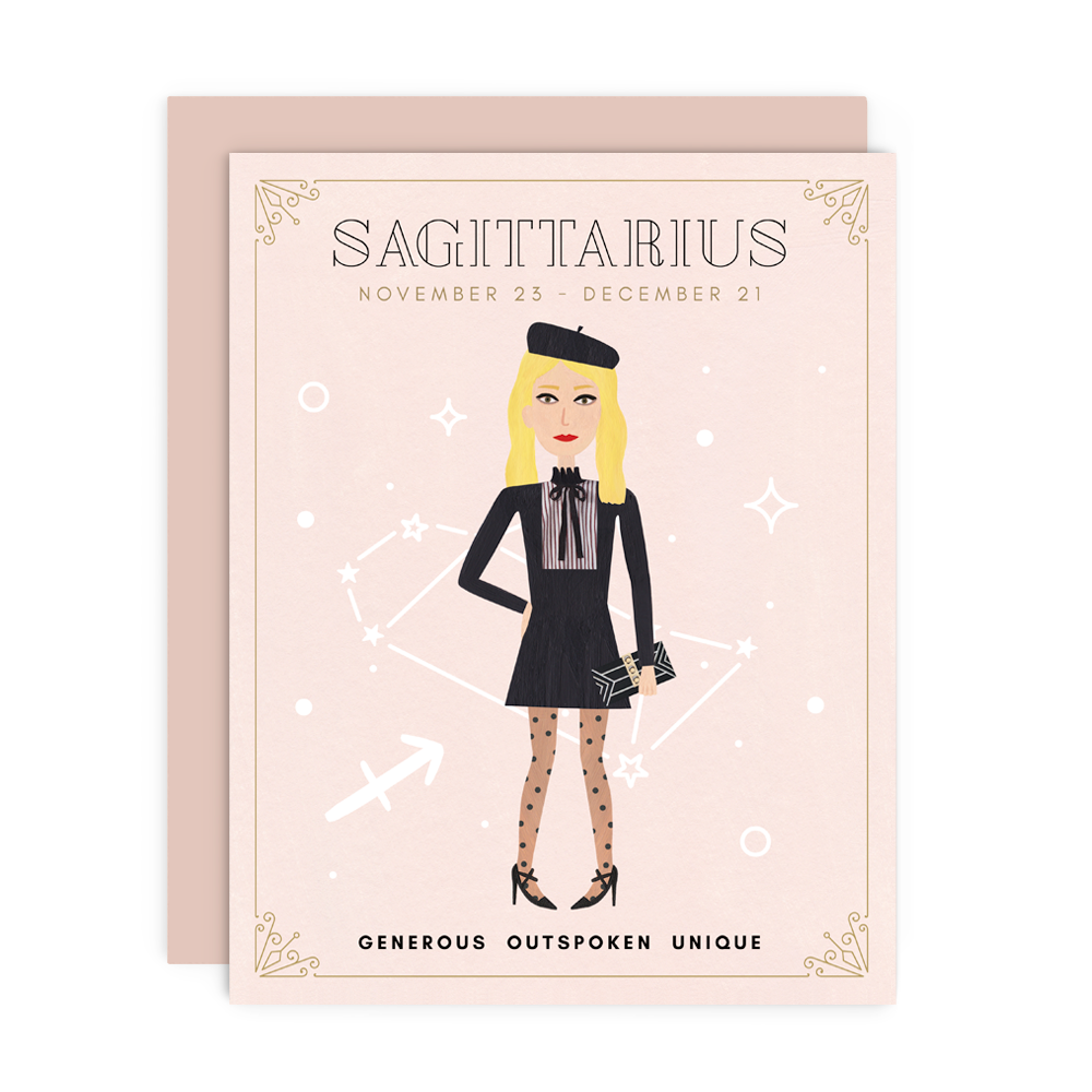Load image into Gallery viewer, Sagittarius Zodiac Babe Greeting Card
