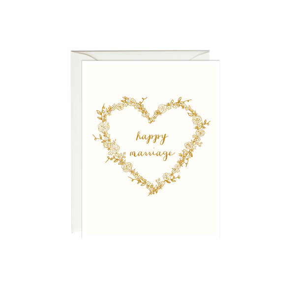 Happy Marriage Gold Foil Card