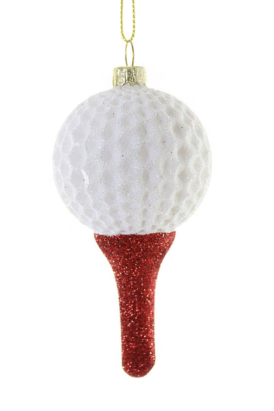 Golf Ball on Tee Ornament 