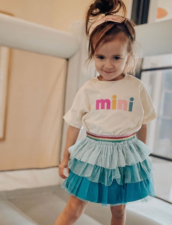 Load image into Gallery viewer, White Mini Colorblock Tee For Kids
