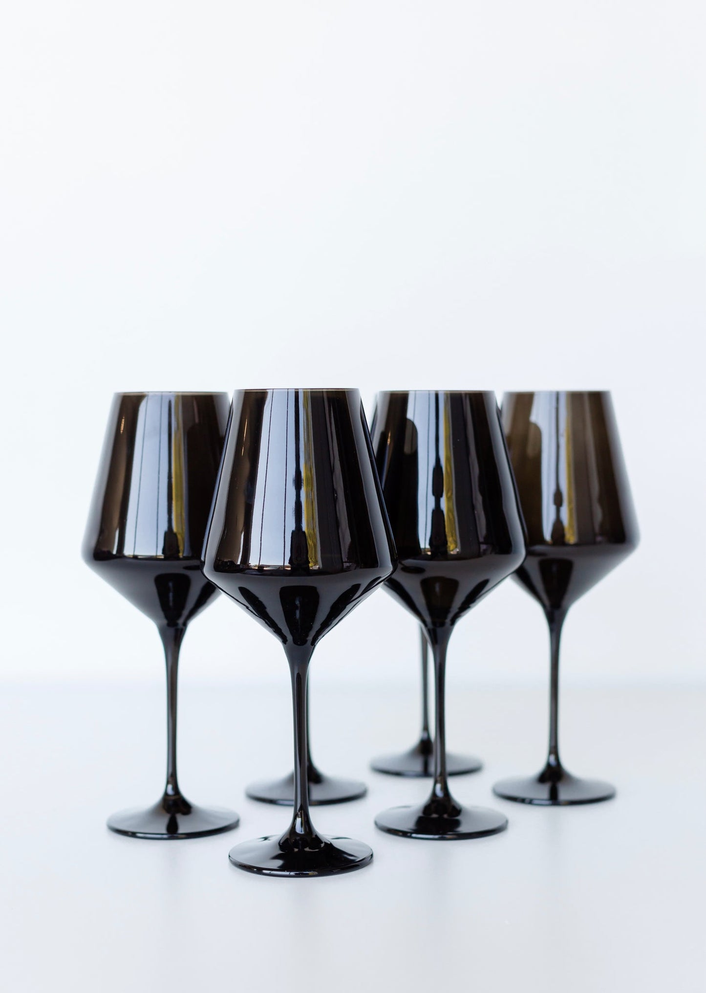 Load image into Gallery viewer, Estelle Stemmed Wine Glasses - Black
