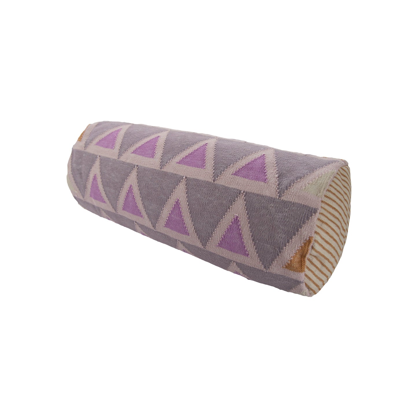 Load image into Gallery viewer, Maya Triangles Bolster Pillow - Purple
