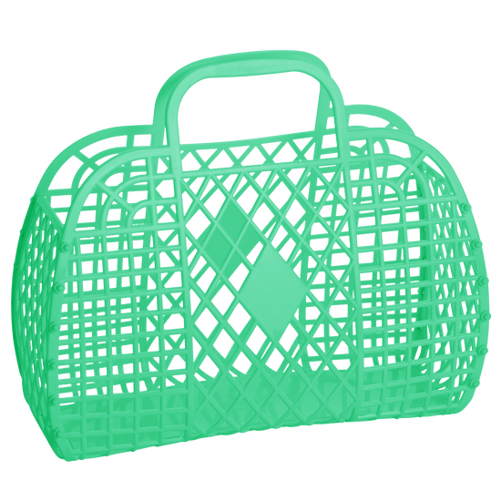 Retro Basket, Large, Green
