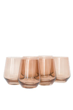 Load image into Gallery viewer, Estelle Stemless Wine Glasses - Amber Smoke 
