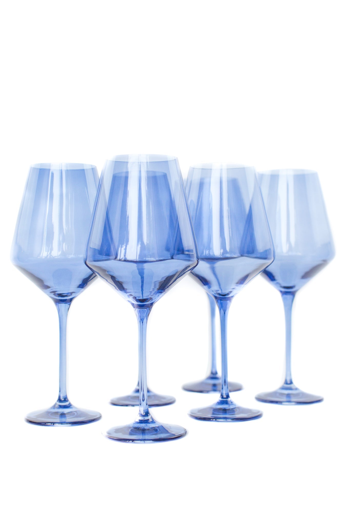 Load image into Gallery viewer, Estelle Stemmed Wine Glasses - Cobalt Blue

