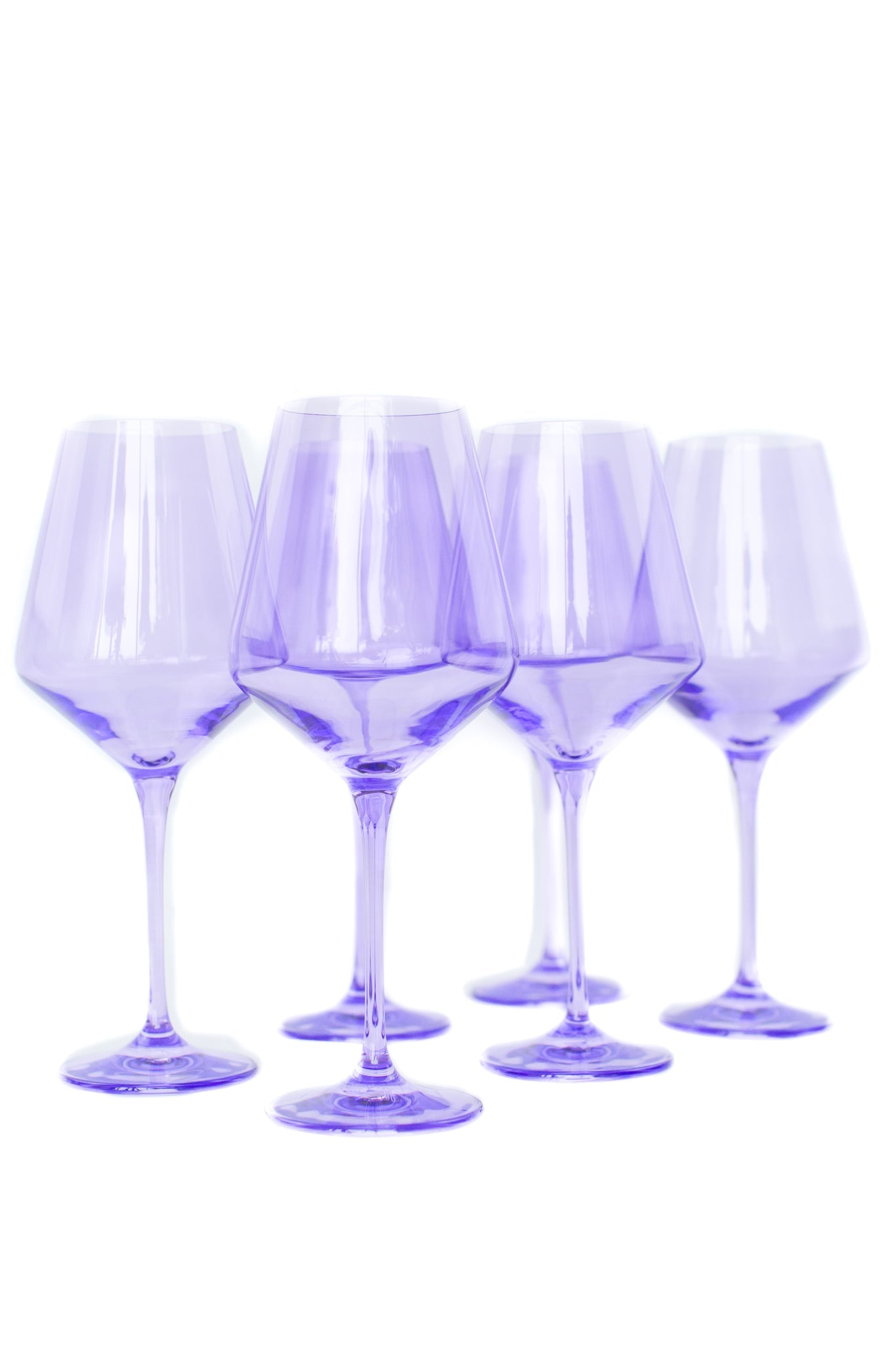 Load image into Gallery viewer, Estelle Stemmed Wine Glasses - Lavender
