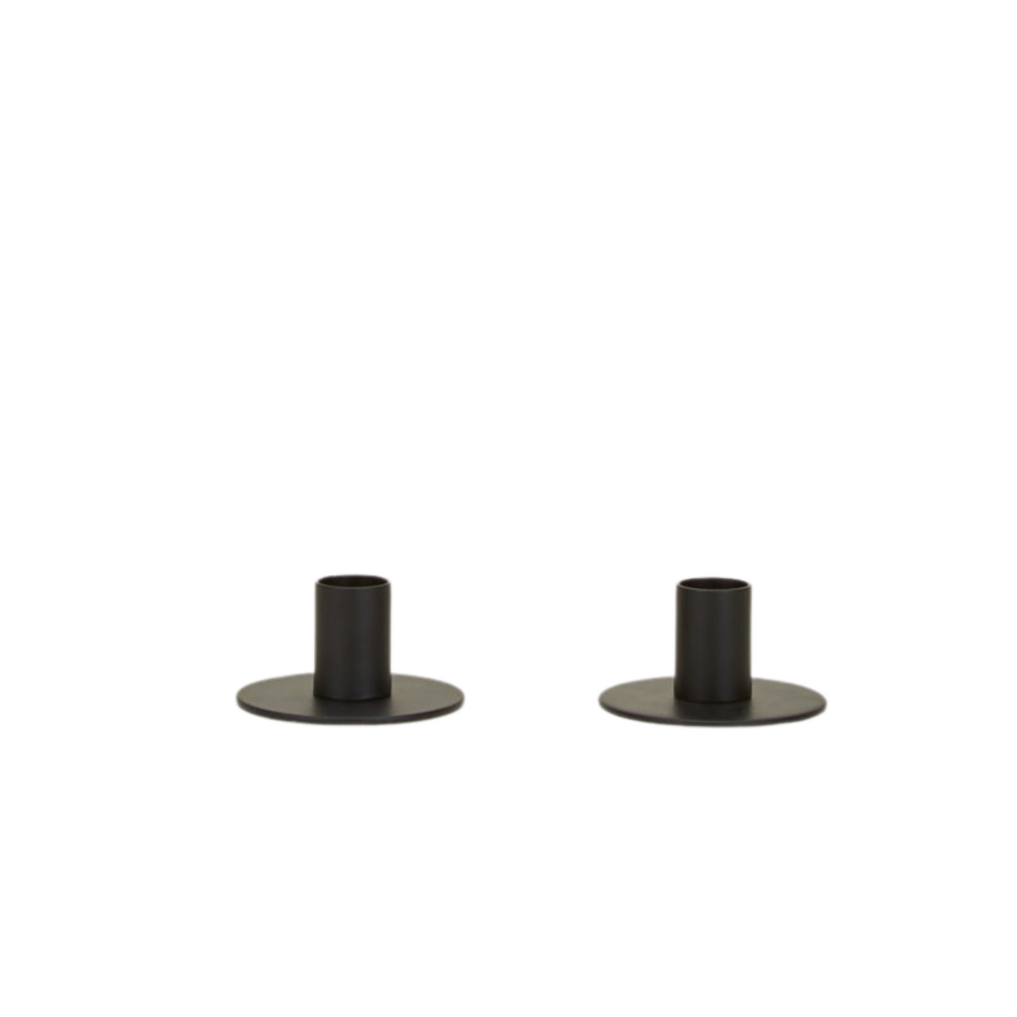 Load image into Gallery viewer, Essential Metal Candle Holders - Set of Two, Black
