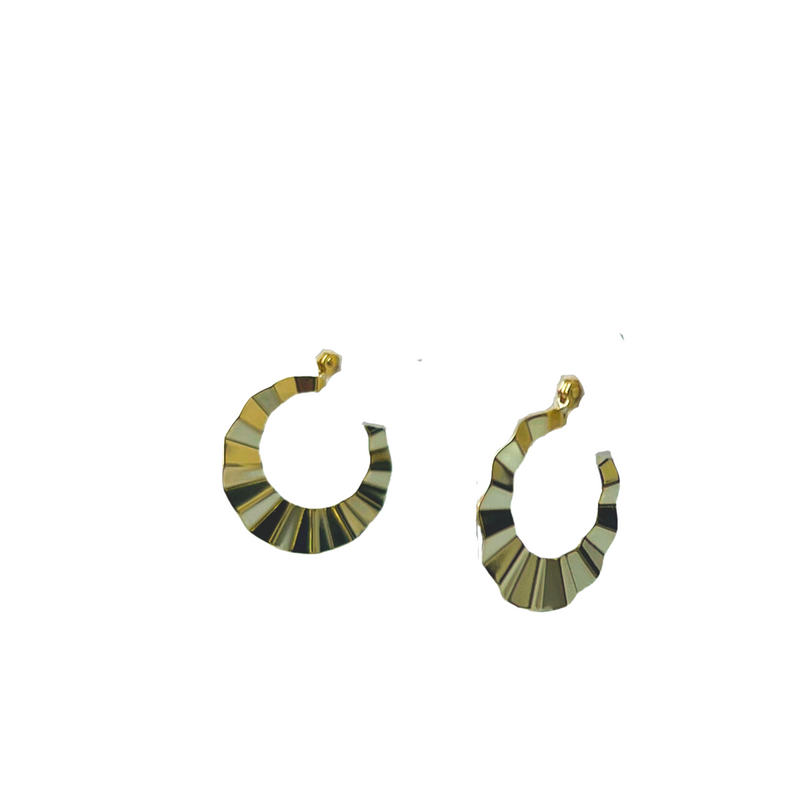 Crinkle Hoop Small Earrings