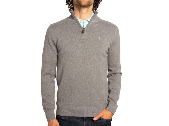 Load image into Gallery viewer, Quarter Zip Pullover Sweater Heather
